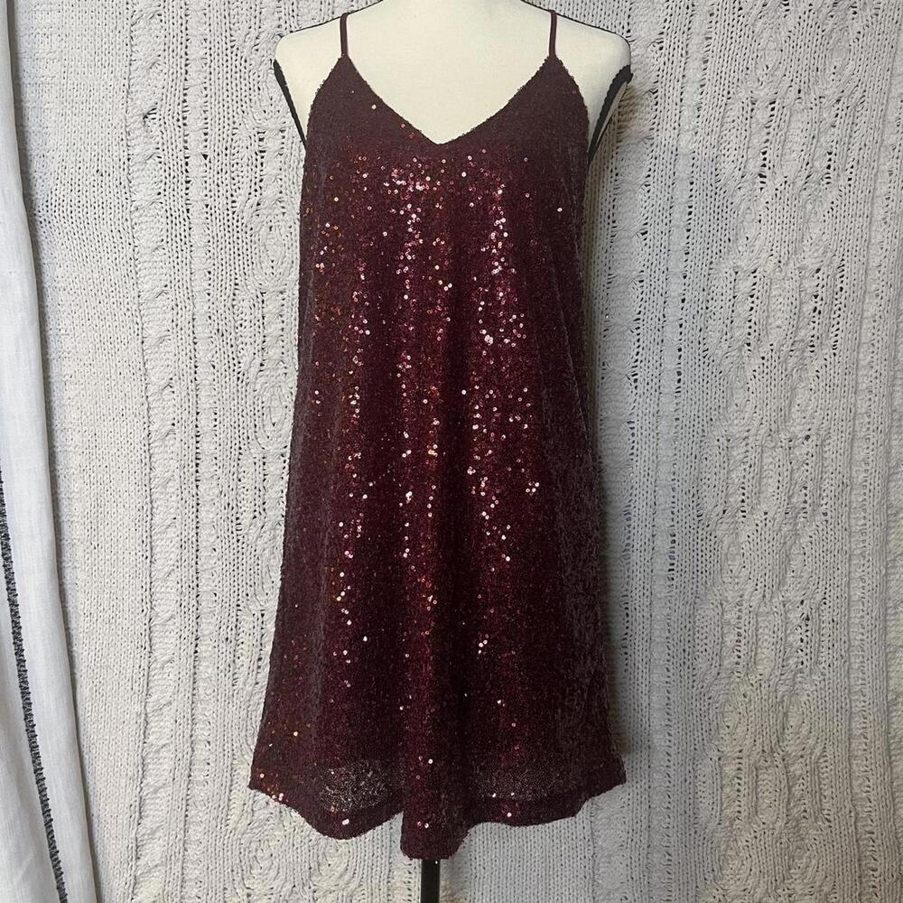 Women's Burgundy and Red Dress
